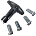 4 vis + cl� pour fixation moyeu de jante centre de roue renault opel 7700422600