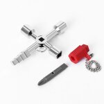 4 voies cl multifonction , cl triangle cl de interrupteur de robinet cl en croix universelle clef ...
