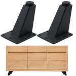 4 x 8cm black table legs furniture, sofas convient aux armoires, tables basses, t�l�viseurs et autres ...