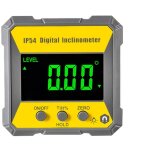 4 x 90 degr�s digital lcd protractor inclinometer magnetic 0. 2� precision angle finder level box ip54 ...