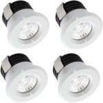 4 x mini spots led encastr�s 3w blanc chaud, mini spot led pour vitrine station int�rieur �clairage plaque ...