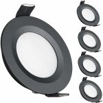 4 x spot led encastrable 12v trou 58 - 65mm 3w 3200k plafonnier encastr� pour camping - car bateau caravane ...