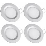 Jusch - 4 x spot led encastrable 12v trou 58 - 65mm 3w 6400k plafonnier encastr pour camping - car bateau ...