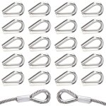 40 pices m5 cosses de cble mtallique en acier inoxydable 304 cosse coeur pour cable acier pour cble ...