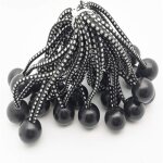 Galozzoit - 40 tendeur elastique caoutchouc professionnel avec boule (noir 150 mm) pour tentes, bches, ...