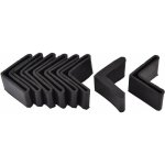 40 x 40 mm noir sourcing map 8pcs casquette pieds chaise angle fer forme l patin meuble table embout ...