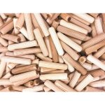 Aougo - 400 pcs de cheville bois 8 mm x 40 mm - goujon bois de htre massif idal pour fraise  bois ...