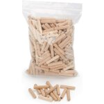 Ersandy - 400 pcs de cheville bois 8 mm x 50 mm - goujon bois de htre massif idal pour fraise  bois ...