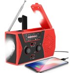 4000mah radio d'urgence portable radio � manivelle radio solaire / manivelle / piles am / fm crank radio ...