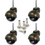 40mm roue  bille en bronze, roulettes pour meubles avec douilles, roulettes  boule arrondie, remplacement ...