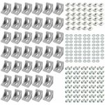 Gabrielle - 40x matriel de fixation querre profil alu 3030 rainure 8 raccords d'angle querre