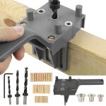 [jamais utilis�] 41pcs gabarit de percage tourillon guide de per�age chevilles bois avec but�e parall�le ...