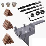 41pcs gabarit de percage tourillon guide de per�age chevilles bois avec but�e parall�le kit de gabarit ...