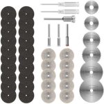 42pcs mini disque diamant � tron�onner, disques de coupe pour dremel, hss en r�sine lame scie circulaire ...