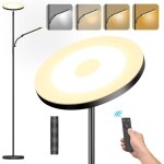 42w led lampadaire dimmable, 4000lm super lumineux lampadaire sur pied salon avec liseuse lampe, 2700k ...