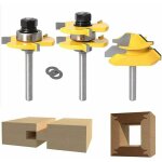 45 degrés verrouiller mitre routeur bit + mèche de langue + fraise à rainurer, fraise à bois pour outils ... 45 degrés verrouiller mitre routeur bit + mèche de langue + fraise à rainurer, fraise à bois pour outils ...