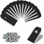 45 pices lames de couteau en titane noir, lame pour robot tondeuse universel, lames de rechange en titane ...