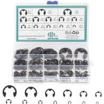 450 pi�ces de pinces en e, assortiment de bagues de retenue, anneaux de serrage flexibles externes en ...
