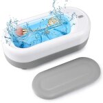 450ml nettoyeur ultrasons, 48000hz machine de nettoyeur bijoux � ultrason, blanc