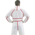 4565l combinaison de protection modle 4520 taille du vtement=l blanc, rouge - 3m