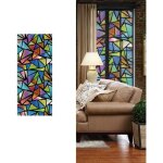 45x100cm film de fen�tre intimit� la fen�tre vitre autocollant opaque d�coratif vitrail film pour vitre, ...