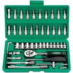 46pcs coffret de douilles et embouts, flexible jeux de douilles, ensembles de cl�s � cliquet, outil de ...