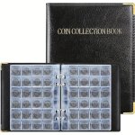 480 pochettes album de collection pieces de monnaie, album de pi�ces en cuir, classeur monnaie de paris, ...