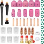 49 pi�ces accessoires de poste a souder fil fourr�, kit d'accessoires de soudage tig, consommables pour ...