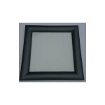 4m ? hublot carr� gris ral 7016 ? pvc 300x300 mm ? vissage par vis vba ? glace sabl�e 3 mm ? pour portes ...