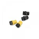 4pcs accessoires vapeur karcher, set de brosses karcher, petite brosse ronde en cuivre