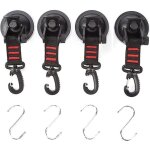 4pcs ancre � ventouse avec 4 crochets de fixation en s, ventouse de camping pour auvent lat�ral de voiture, ...
