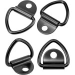 Jamais utilis]4pcs anneau arrimage inox charge 450 kg, anneau d'arrimage noir 85x62 mm, anneau de fixation ...