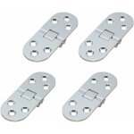 Memkey - 4pcs charni�res de table pliantes, plat porte cabinet pliable charni�res, zinc m�tal round edge ...