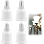 4pcs e14 vers e27 adaptateur de douille ampoule, convertisseur douille e14 vers e27 220v, adaptateur ...