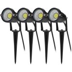 4pcs �clairage ext�rieur � piquer cob 5w 220v ip65 �tanche orientable projecteur spot led lampe de jardin ...