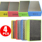 4pcs �ponges de pon�age, blocs de pon�age, tampons de polissage � la main en diamant cales � poncer � ...
