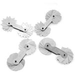 4pcs jauges de rayon outil de mesure convexe concave jauge de filet de rayon en acier inoxydable, plage ...