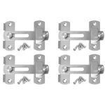 4pcs loquet � bascule porte coulissante en acier inoxydable verrou de porte barre de loquet s�curit� ...