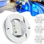 4pcs lumires intrieures rondes bateaux marins, montage sur tableau arrire, lumires d'ancre de poupe ...