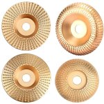 4pcs meule  angle en bois disque de mise en forme de tungstne disque de meuleuse de roue sculpture ...