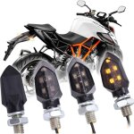 4pcs mini led clignotants moto lumi�res lampe �tanche homologu� indicateurs avant arri�re universel 12v ...