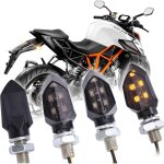 4pcs mini led clignotants moto lumi�res lampe �tanche homologu� indicateurs avant arri�re universel 12v ...