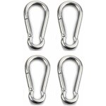 4pcs mousqueton de fixation pour charges lourdes, sports, chiens de serrure, hamac balanoire, en acier ...