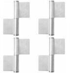 4pc pack de 4 charni�res � souder, sangle � souder en acier inoxydable pour portes m�talliques, charni�re ...