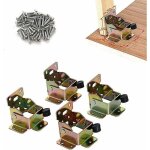 4pcs pieds de lit pliables avec verrouillage - support de fixation pliable 75 x 60 x 55mm avec 40pcs ...