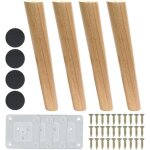 4pcs pieds de meuble en bois 30cm pieds de rechange en bois pieds de canap� de conception inclin�e pieds ...
