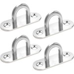 4pcs plaque � ?il en acier inoxydable, plaque oeillet plaque de couverture, 304 crochets m�tal forme ...