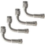 4pcs professionnel adaptateur d'extension de valve de pneu, extension de tige de valve de pneu de 90 ...