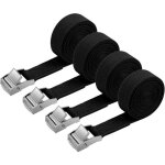 4pcs sangles d'arrimage 2m x 25mm avec boucle de serrage, kit fixation pour moto voiture porte - v�lo, ...