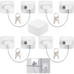 4pcs securite fenetre enfant, serrure frigo pour enfants, bloque verrou porte r�frig�rateur cabinet fen�tre ...